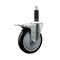 Service Caster 5'' Black Poly Swivel 1'' Expanding Stem Caster Total Lock Brake SCC-EXTTL20S514-PPUB-BLK-1 - alternate 1
